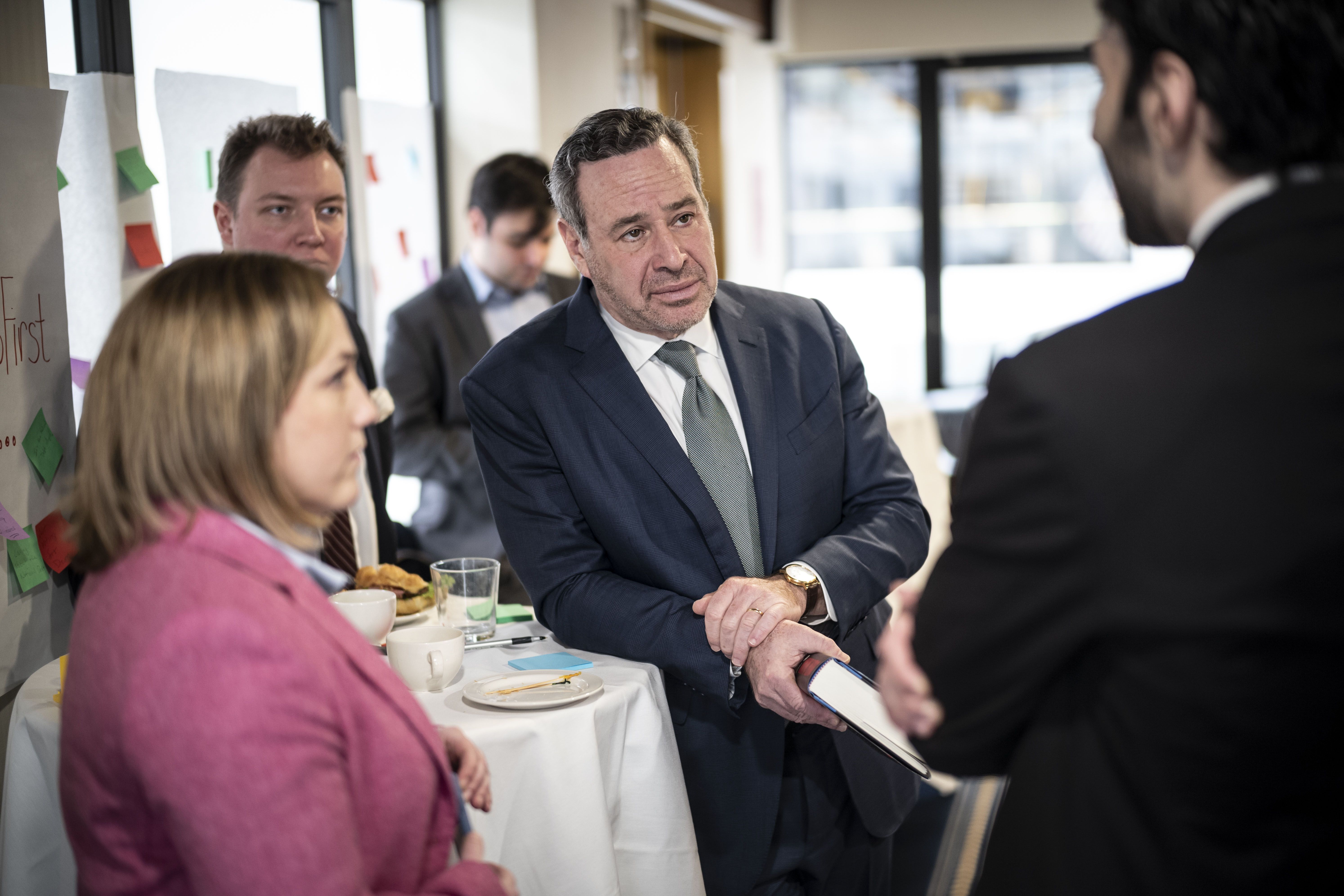 David Frum, a former speechwriter for President George W. Bush and a current senior editor for The Atlantic, speaks with other Never Trumpers.