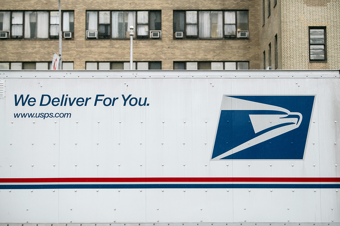 A United States Postal Service truck