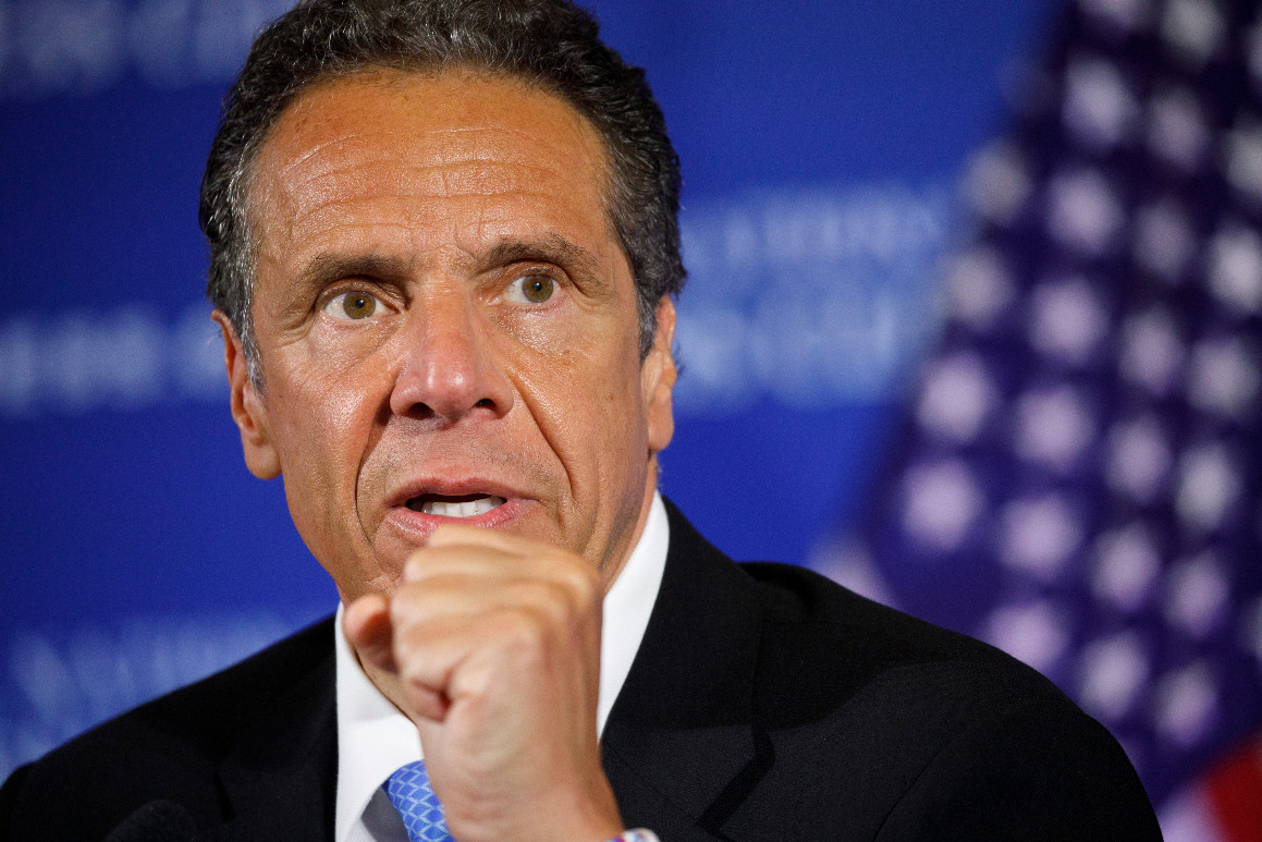 Gov. Andrew Cuomo speaks during a news conference on May 27, 2020. | AP Photo