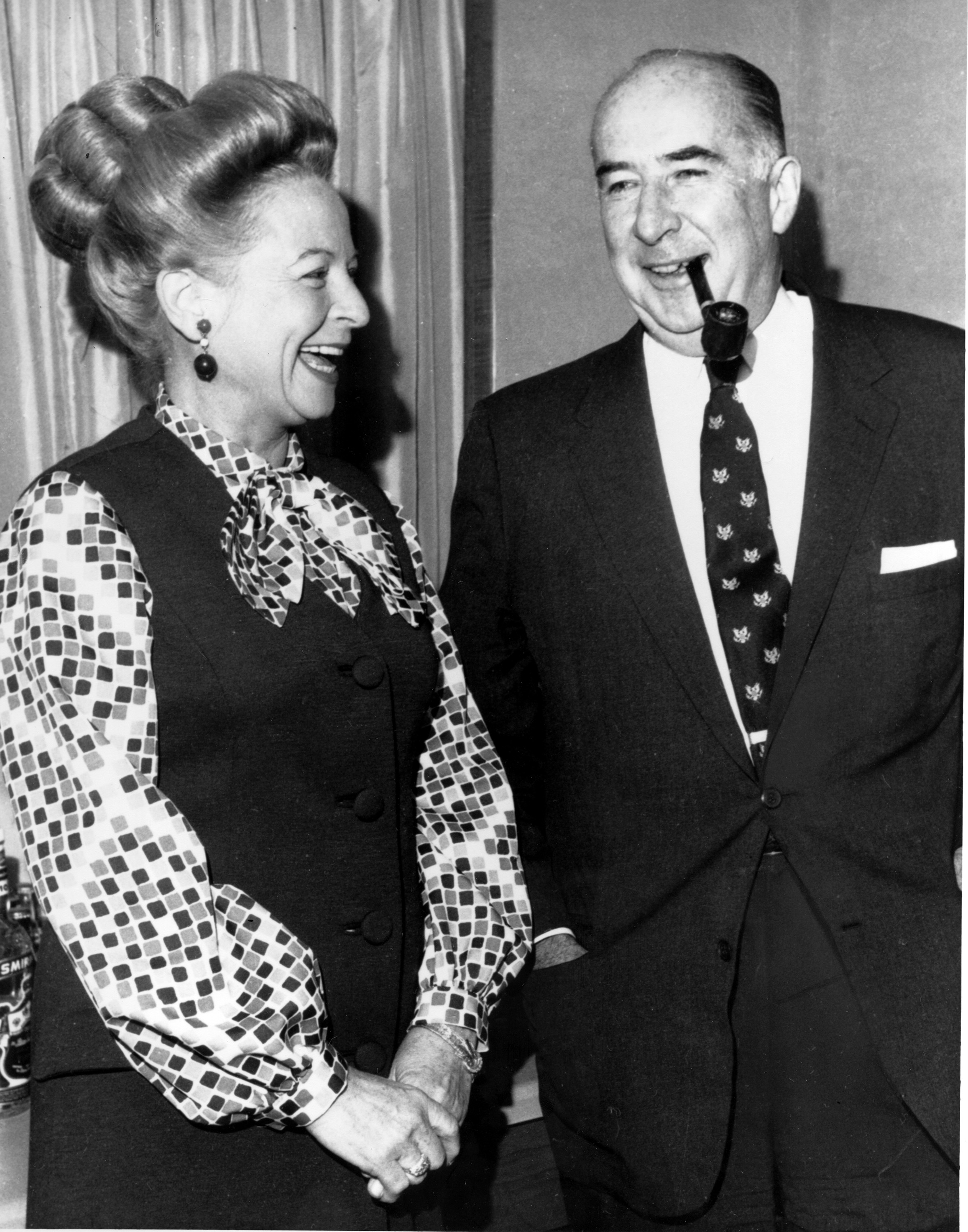 U.S. Attorney General John N. Mitchell and his wife Martha Mitchell at the White House in 1971.