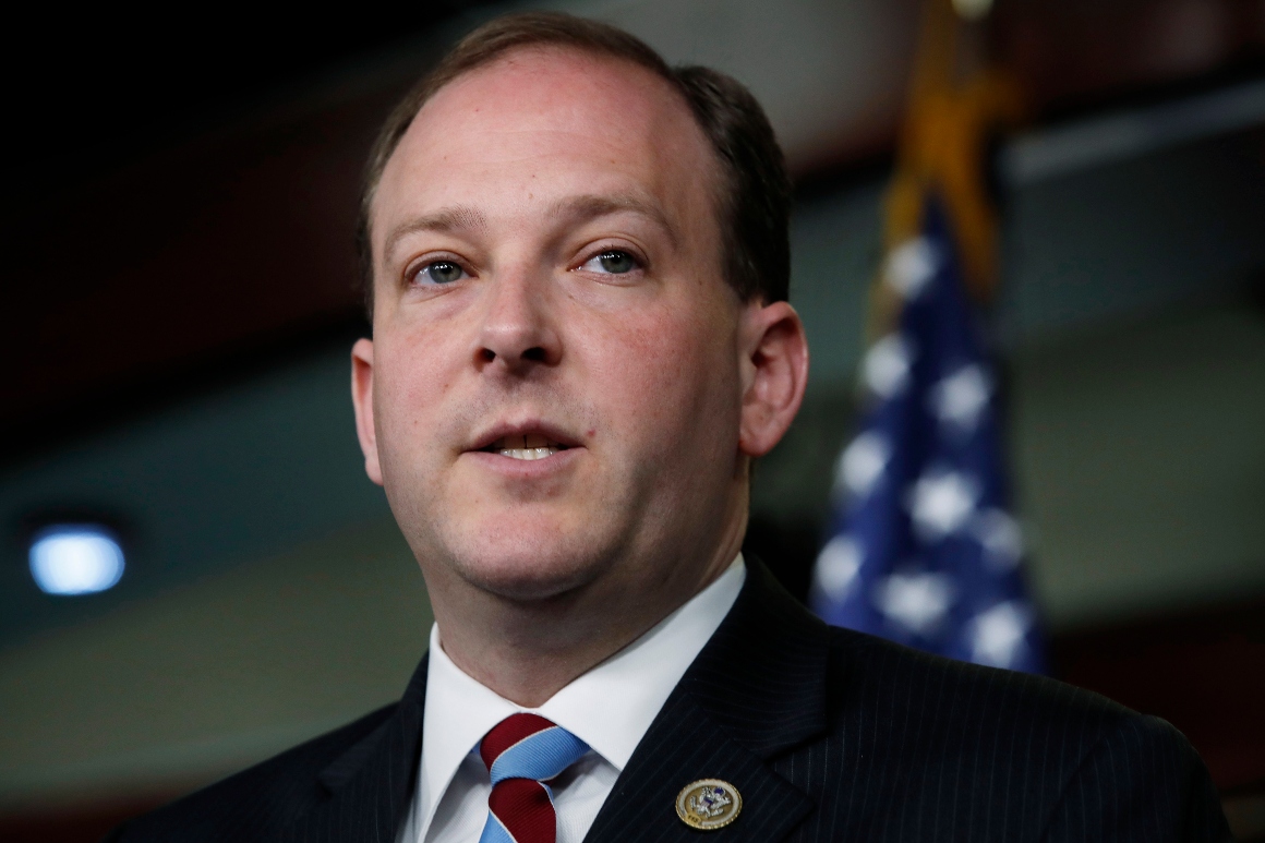 Rep. Lee Zeldin, R-N.Y., speaks during a news conference on Tuesday, May 22, 2018.